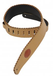 Levy's 2.5" Signature Series Garment Leather Guitar Strap in Tan