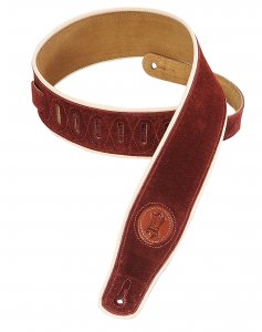 Levy's MSS3CP 2.5" Suede Strap in Burgundy