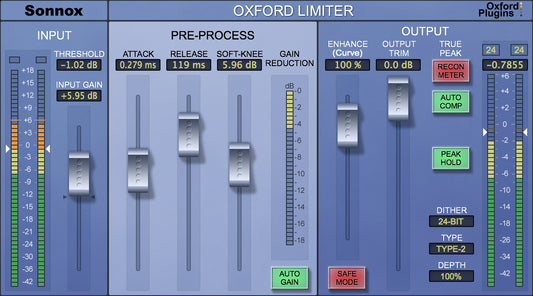 Sonnox Oxford Limiter Plugin for Native Systems
