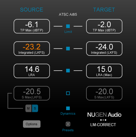 NuGen Audio LM-Correct with DynApt Extension - Automatic Loudness Correction