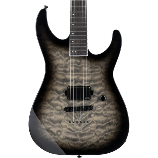 ESP LTD M-1001NT QM Electric Guitar, Charcoal Burst