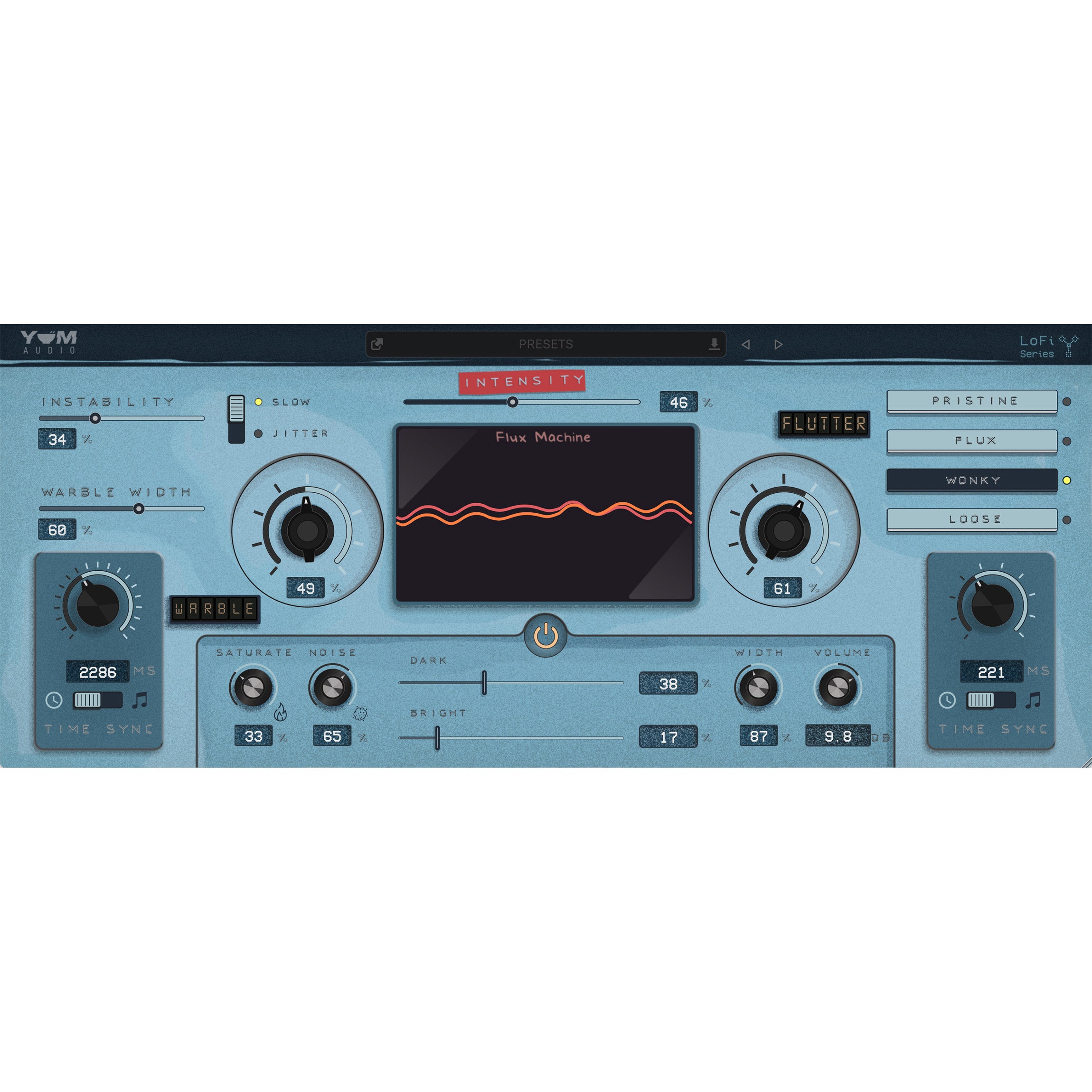 Flutter Life Machine Yum Audio LoFi Flux Machine - Tape Warble & Flutter Engine – Alto Music