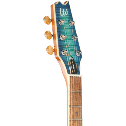 ESP LTD TL-6 Thinline Series Acoustic Electric Guitar, Aqua Marine Burst
