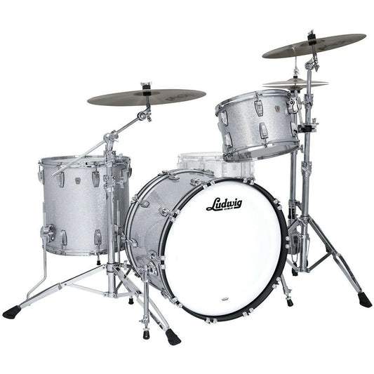 Ludwig Classic Maple Downbeat Shell Pack - Silver Sparkle