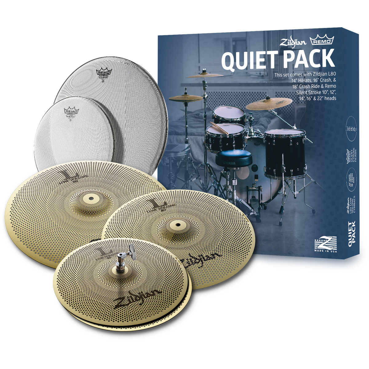 Zildjian L80 Series LV468RH Quiet Pack Cymbal Box Set – Alto Music