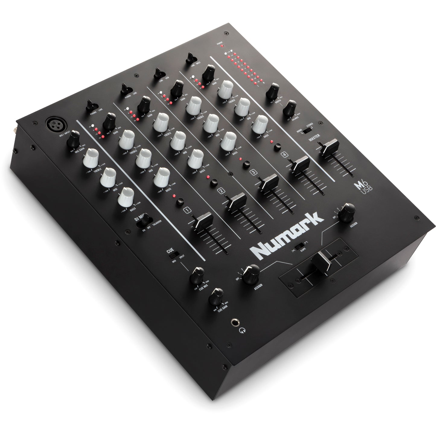Numark M6 USB 4-channel DJ Mixer (Black)