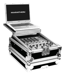 Marathon MA-12MIXLT Flight Road 12” Mixer Case and laptop