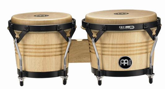 Meinl LC300NTM Luis Conte Artist Series Signature bongos in natural wood finish