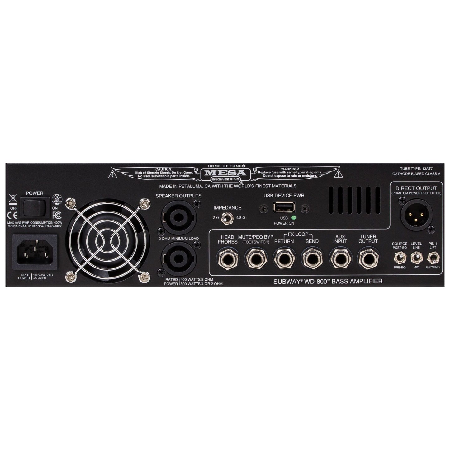 Mesa Boogie Subway WD-800 Bass Head with Tube Preamp