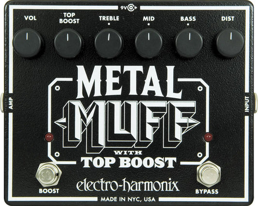 Electro Harmonix Metal Muff Distortion Pedal with Top Boost