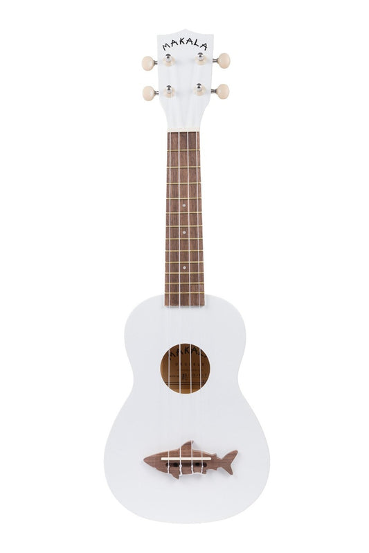 Kala Makala Shark Bridge Soprano Ukulele in White