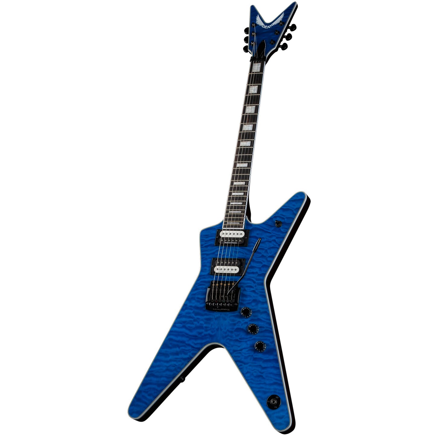 Dean Guitars ML Select 24 Kahler Quilt Top Electric Guitar - Trans Blue