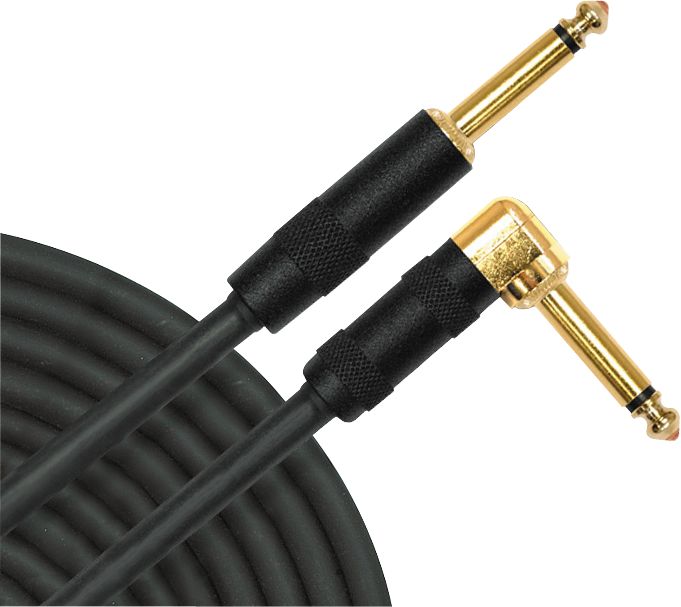 Mogami Gold 18’ Instrument Cable with Right Angle End