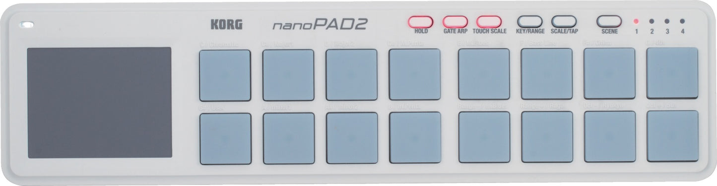 Korg nanoPAD2 USB Midi Pad Controller in White
