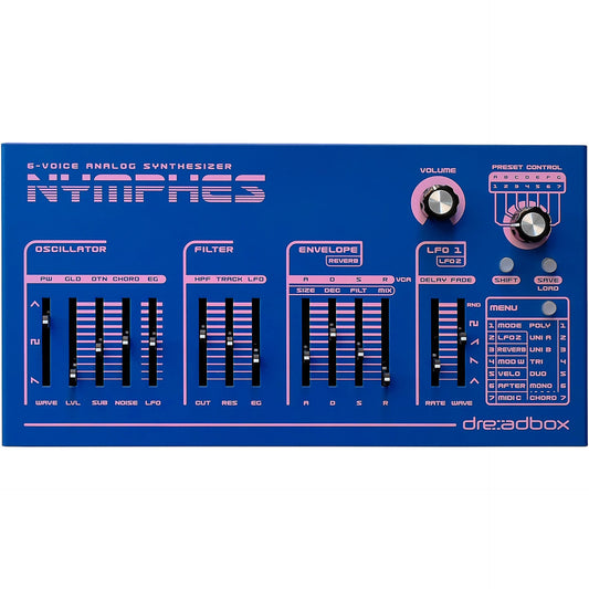 Dreadbox Nymphes 6 Voice Polyphonic USB powered Analog Synthesizer
