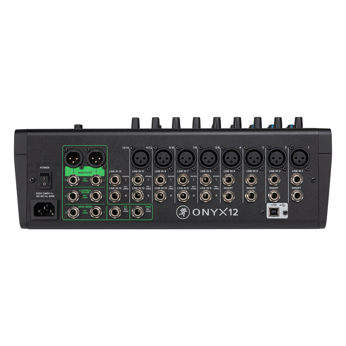 Mackie Onyx12 12-Channel Premium Analog Mixer with Multi-Track USB