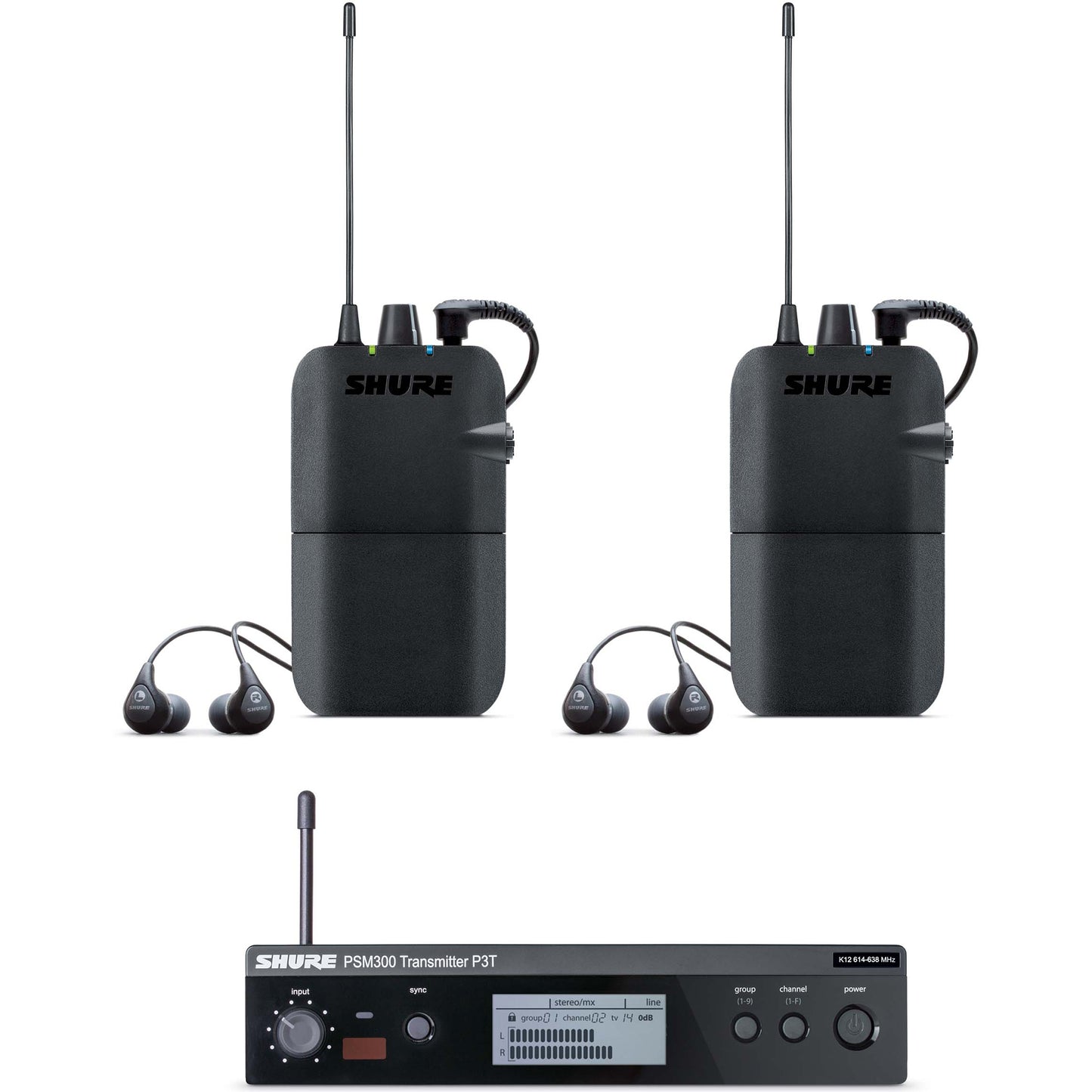 Shure PSM300 Twin Pack - H20 Frequency