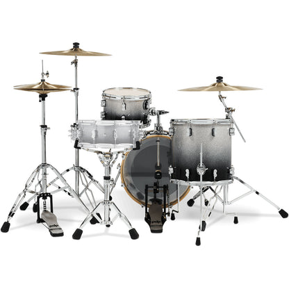 Pacific Drums & Percussion Concept Maple Bop Kit - SIlver to Black Sparkle Fade