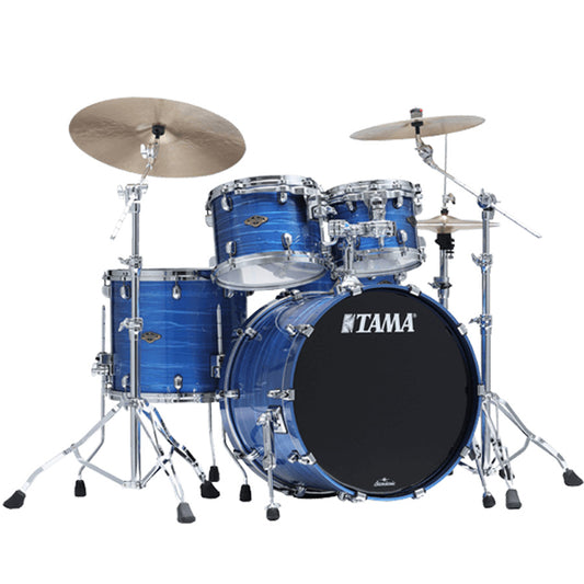 Tama Starclassic Walnut Birch Lacquer 3-Piece Shell Pack - Lacquer Ocean Blue Ripple