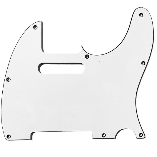 All Parts PG-0562 8 Hole Pickguard For Telecaster - White 3 Ply W/B/W .090