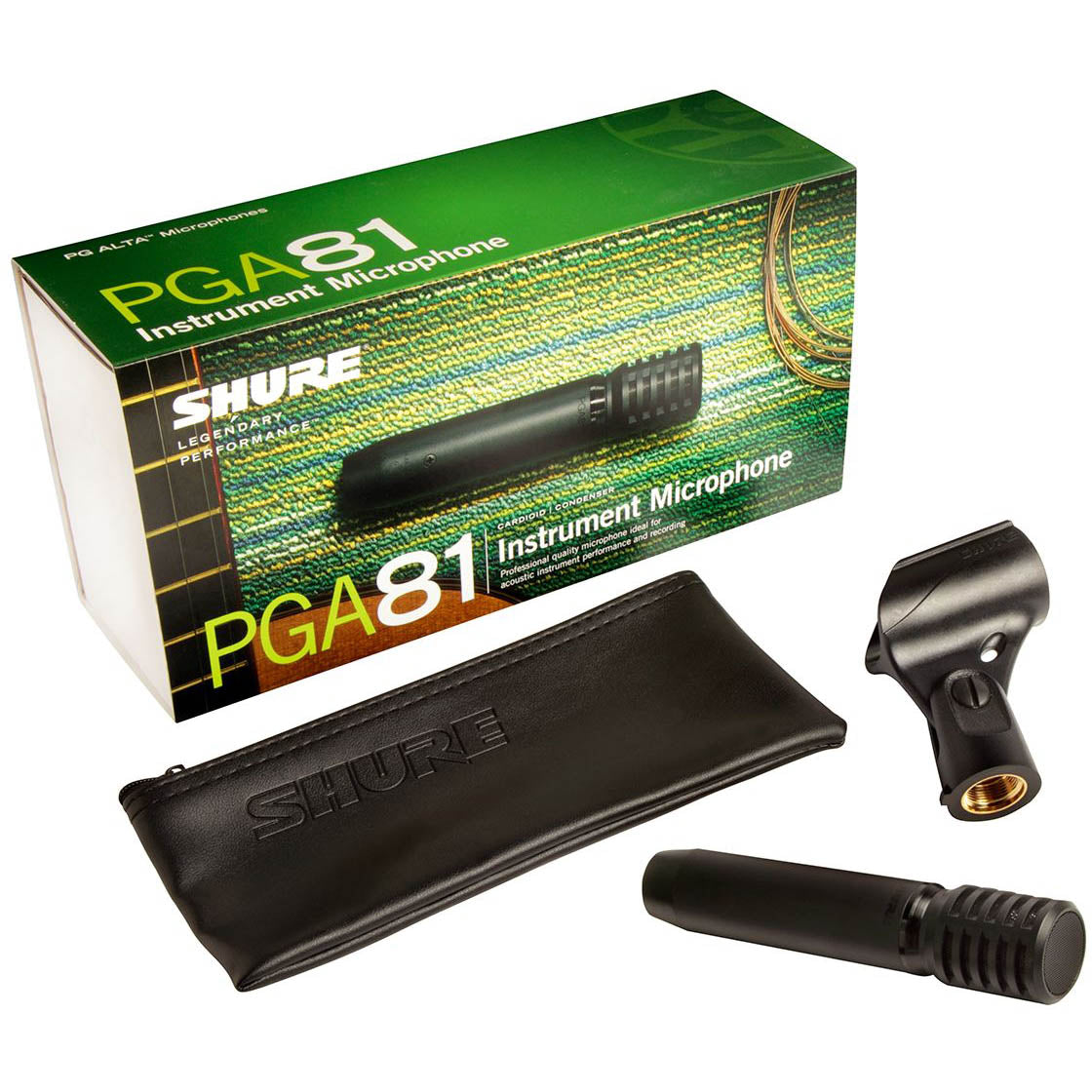 Shure PGA81-LC Cardioid Condenser Instrument Microphone with No Cable