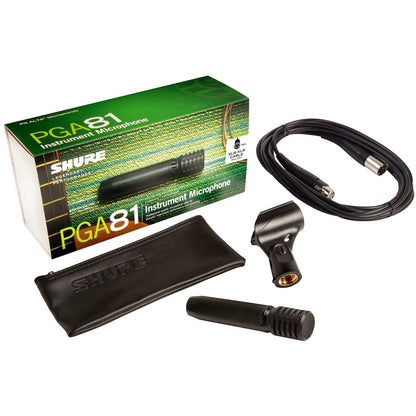 Shure PGA81-XLR Cardioid Condenser instrument Microphone w/ 15ft. XLR-XLR Cable