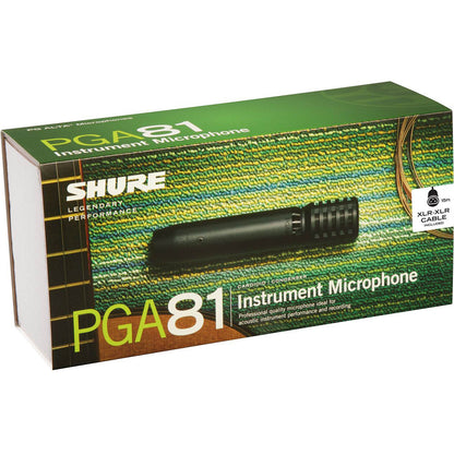 Shure PGA81-XLR Cardioid Condenser instrument Microphone w/ 15ft. XLR-XLR Cable