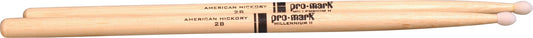 Promark TX2BN 2B Nylon Tip Hickory Drumsticks