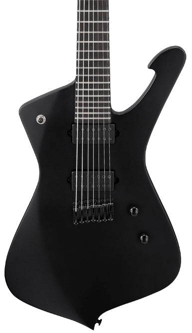 Ibanez ICTB721BFK Iceman Iron Label 7 String Electric Guitar in Black Flat