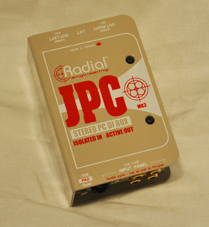 Radial JPC Active AV Direct Box for Computer Soundcards, CD, DVD, MP3 Players