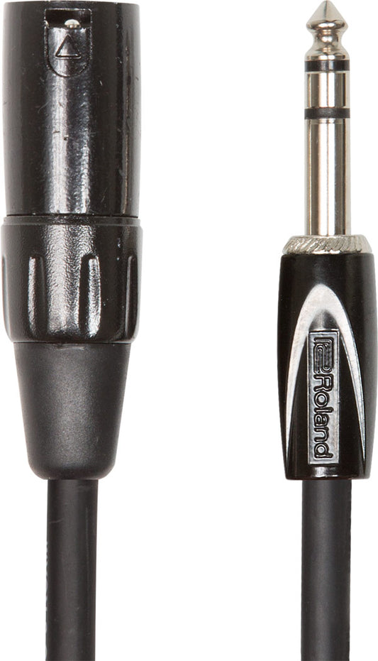 Roland Black Series Interconnect TRS-XLR Male Cable - 10’