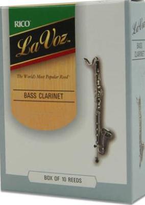 Rico La Voz Bass Clarinet 10-Pack, Medium Hard Strength