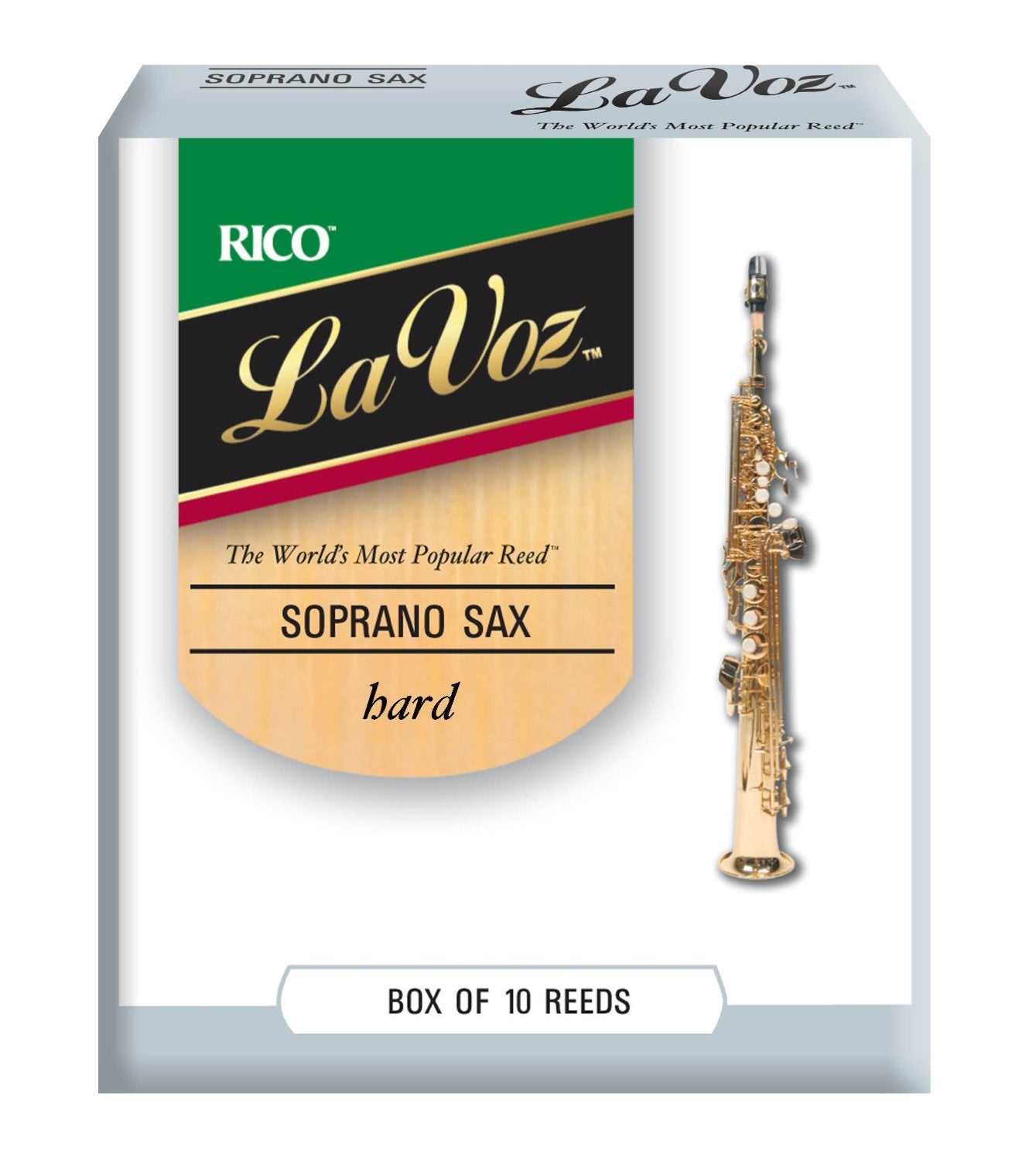 Rico La Voz Soprano Sax Reeds Hard Strength 10-Pack