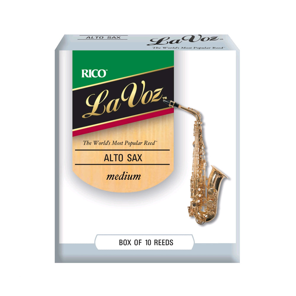 Rico La Voz Alto Saxophone 10-Pack, Medium Strength