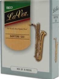 Rico La Voz Baritone Saxophone 10 Pack, Medium Strength
