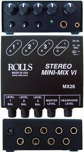 Rolls MX28 Mini-Mix VI Stereo Line Mixer