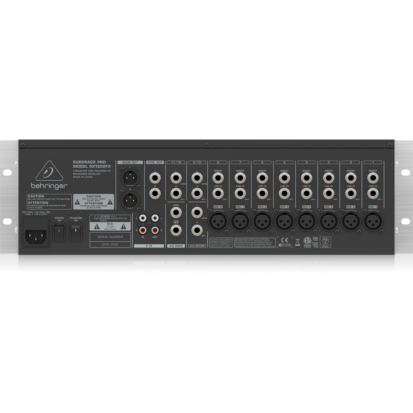 Behringer RX1202FX Eurorack Pro Rackmount 12-Input Mixer – Alto Music Behringer RX1202FX Eurorack Pro Rackmount 12-Input Mixer – Alto Music