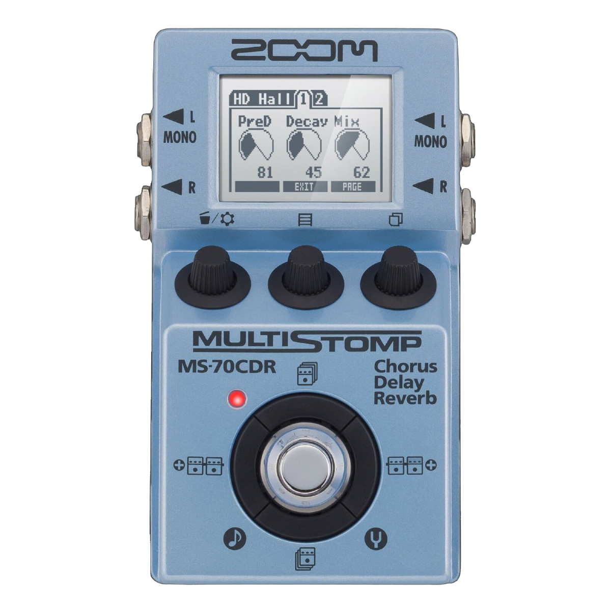 Zoom MS-70CDR MultiStomp Chorus/Delay/Reverb Pedal (ZMS70CDR)