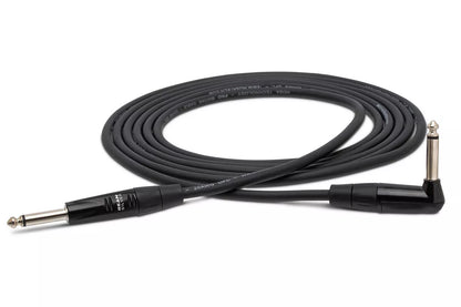 Hosa HGTR-010R REAN Straight to Angled 10FT 1/4" CABLE