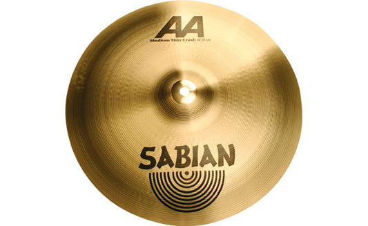 Sabian 16” AA Medium Thin Crash Cymbal with Brilliant Finish