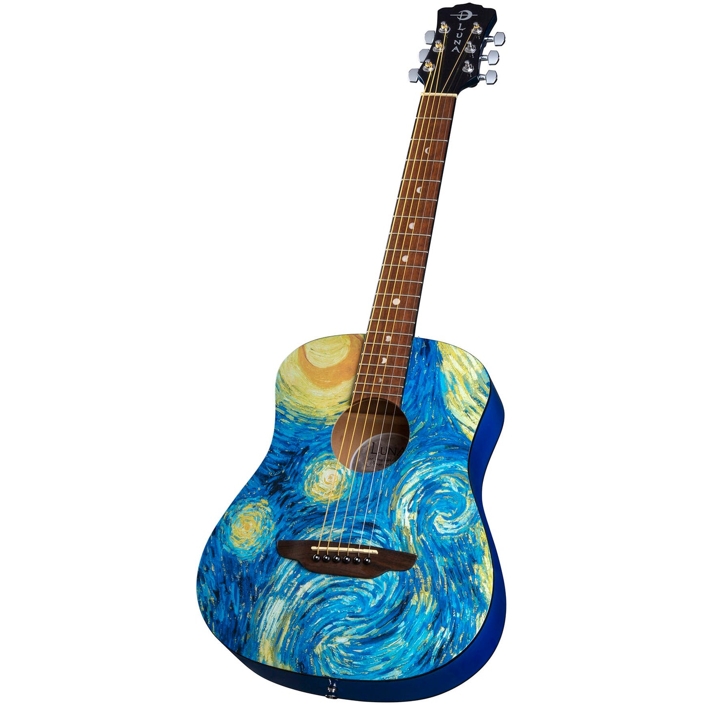 Luna Guitars Safari Starry Night Travel Acoustic Guitar