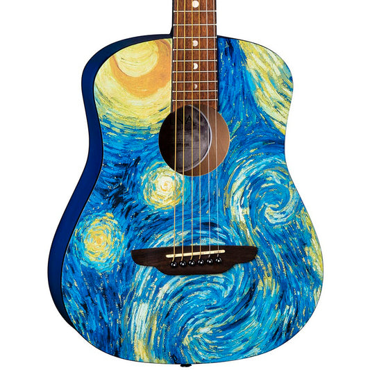 Luna Guitars Safari Starry Night Travel Acoustic Guitar