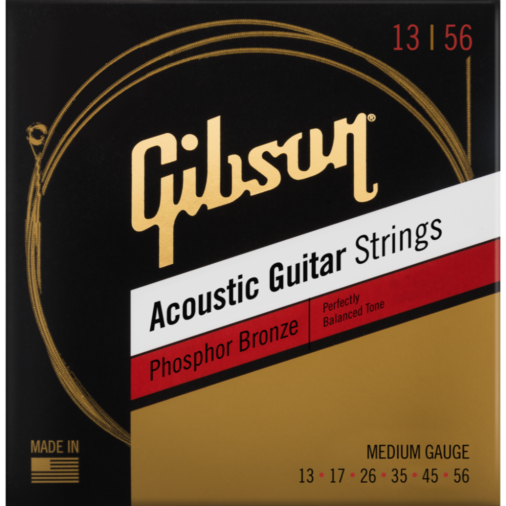 Gibson Phosphor Bronze Acoustic Guitar Strings - Medium