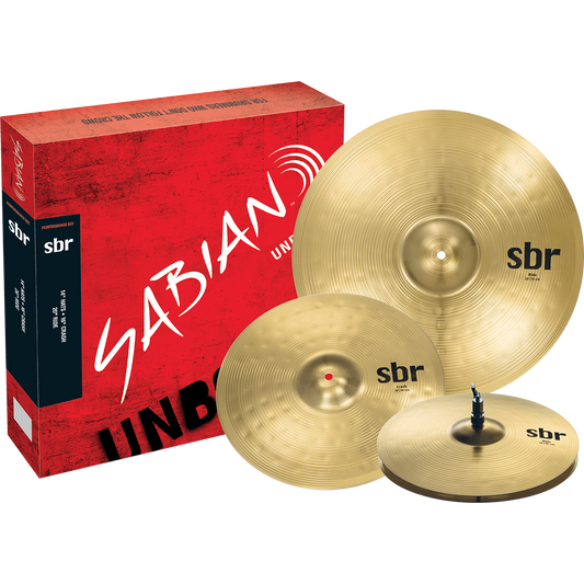 Sabian SBR Performance Set 14” Hat, 16” Crash, 20” Ride Cymbals