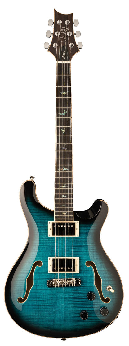 PRS SE Hollowbody II Piezo Semi Hollow Electric Guitar 2020 - Peacock Blue Burst