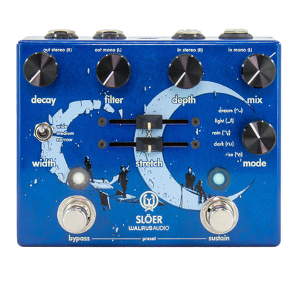 Walrus Audio Slöer Stereo Ambient Reverb Pedal, Blue