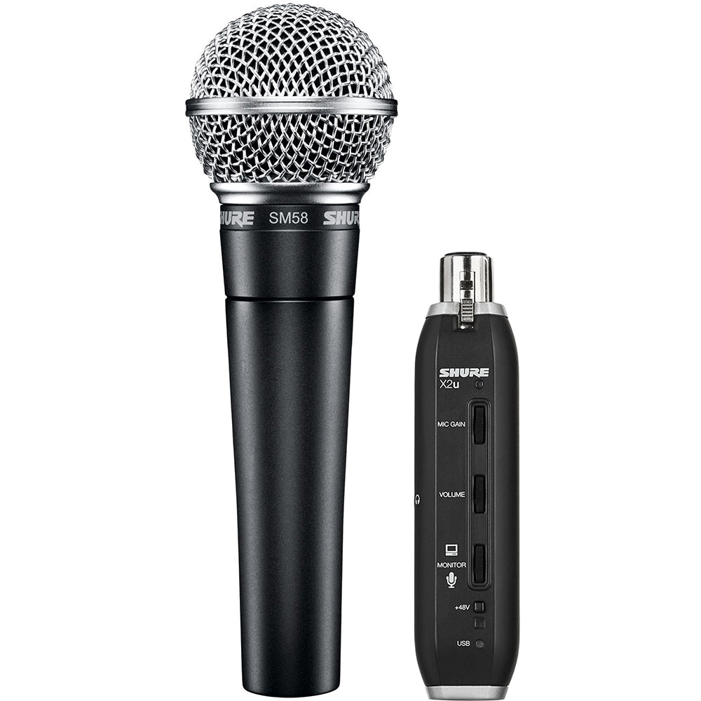 Shure SM58X2U Cardioid Dynamic Microphone with Signal Adaptor
