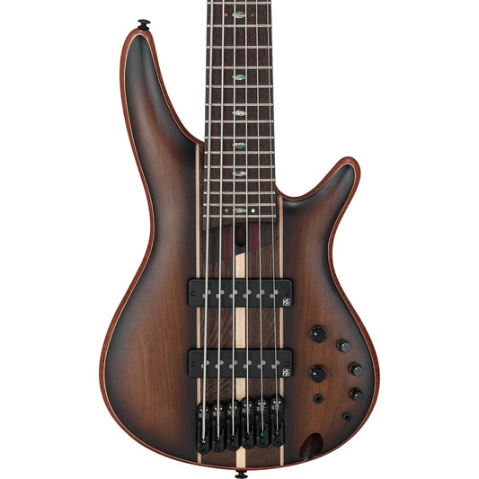 Ibanez SR Premium 6-String Bass Guitar, Dual Mocha Burst Flat w/ Bag