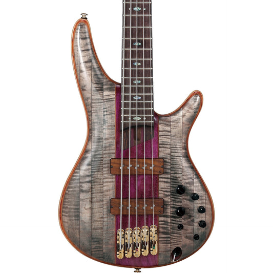 Ibanez SR5CMDXBIL SR Premium 5-String Electric Bass w/ Bag - Black Ice Low Gloss