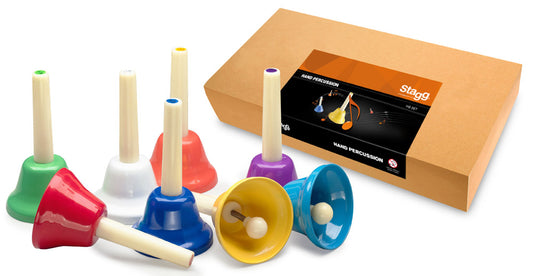Stagg HBSET Set of 8 Multi Colored Tuned Hand Bells